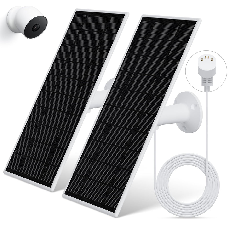 Loqdivr solar panel for Nest Cam outdoor ensures continuous power for 24/7 monitoring