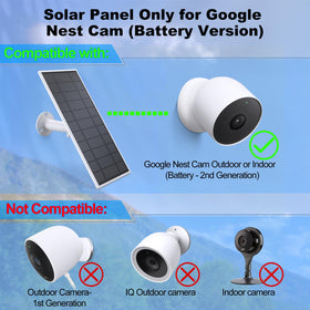 Loqdivr solar panel with 13.1ft cable ready for Nest Cam connection
