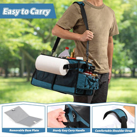 Lorbro Grill Caddy offers large capacity for drinks, tools, and paper towels.