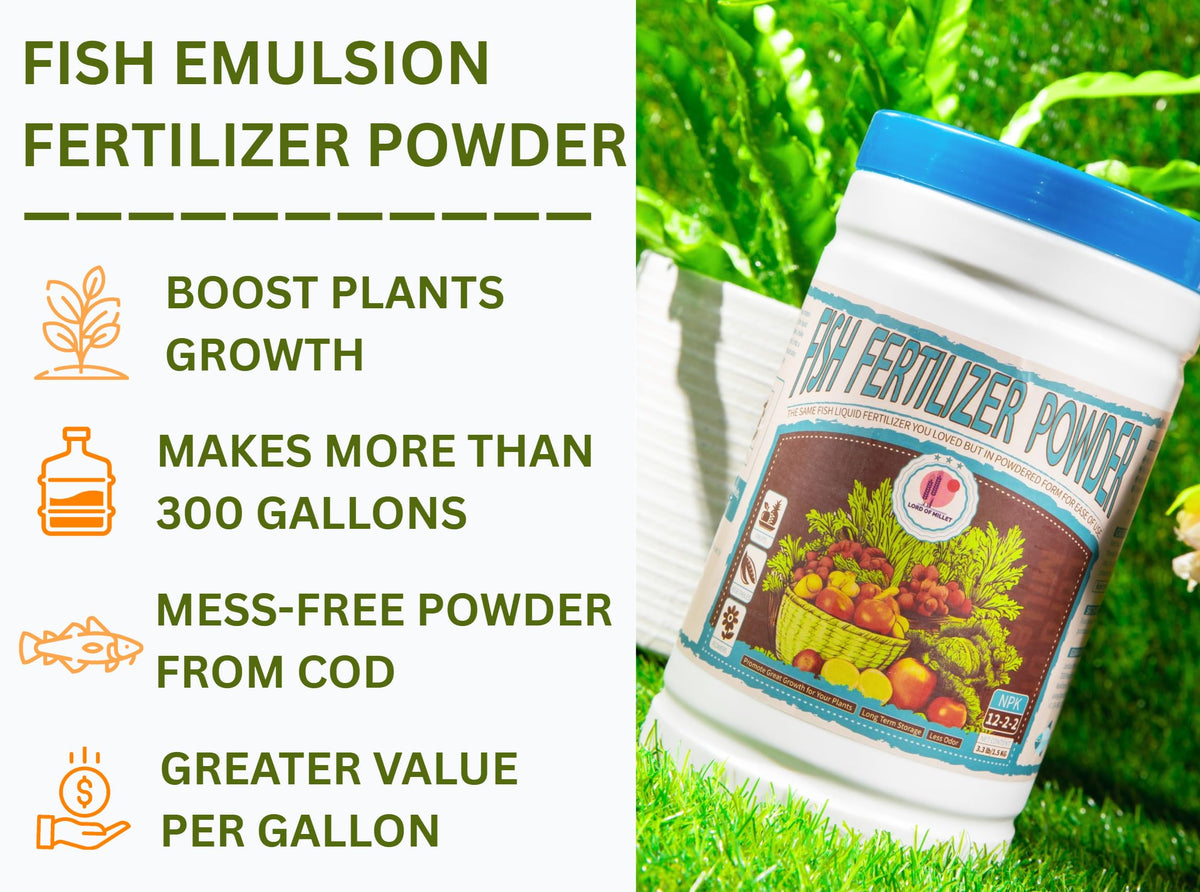 LORD OF MILLET fish emulsion dissolving in water to form a ready liquid feed