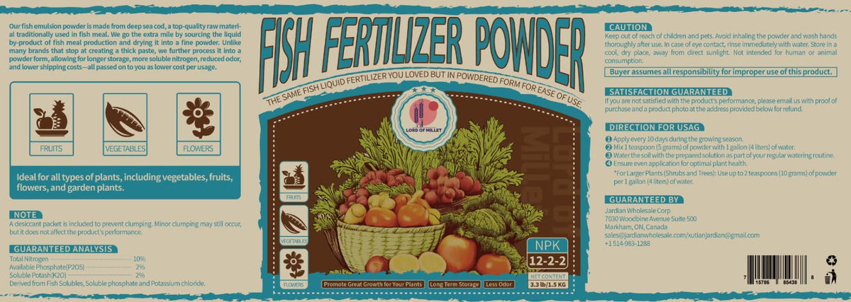 LORD OF MILLET lawn and flower bed fertilization for growth