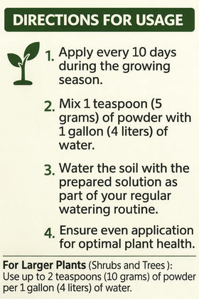 LORD OF MILLET applied to trees and shrubs for healthy foliage