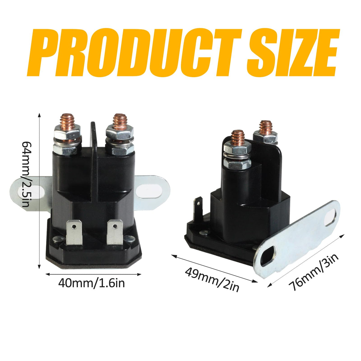 LordandLand AM138068 solenoid side view with rugged housing and terminals.