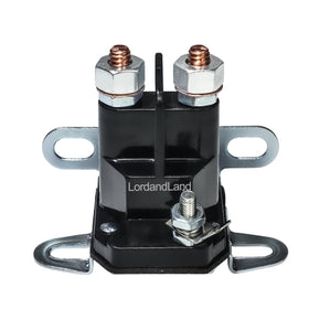 LordandLand Bad Boy starter solenoid close-up on ZT mount shows rugged construction.