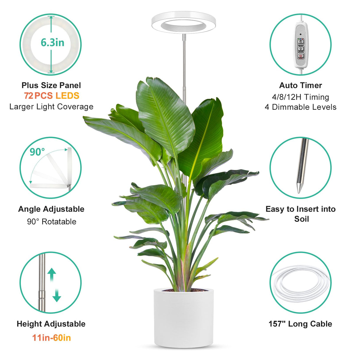 LORDEM auto on/off timer keeps plants cared for when you’re away.