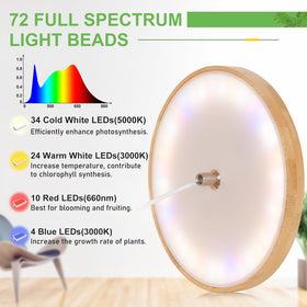 LORDEM Bamboo Grow Light height adjustment supports tall plants and wide canopies.