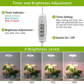 LORDEM four brightness levels let you tailor plant lighting
