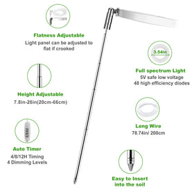 LORDEM Grow Light auto timer illustrates reliable daily light cycles for plants