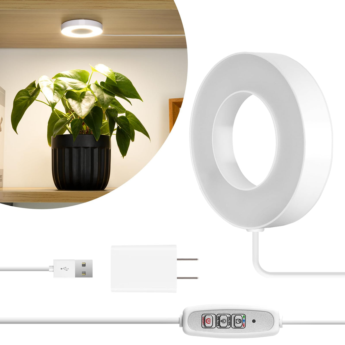 LORDEM grow light ceiling compact design illuminates small pots efficiently