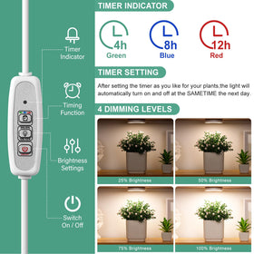 LORDEM grow light full spectrum 380-800nm supports all growth stages for indoor plants