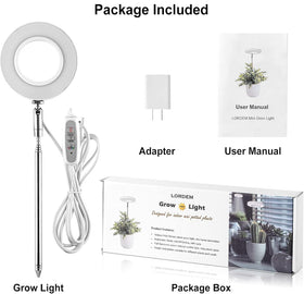 LORDEM Grow Light simple setup makes indoor gardening quick and tidy