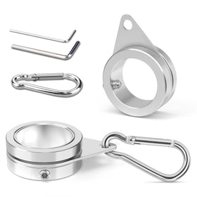 Loretoy 2-pack flag pole rings with 360° rotation for smooth wind handling.