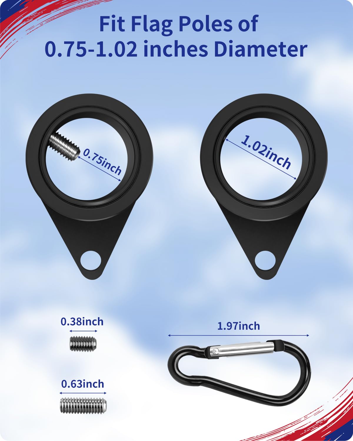 Loretoy aluminum alloy ring with stainless core for durability.