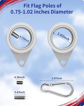Loretoy sturdy aluminum alloy rings resist rust and deformation for outdoor use.