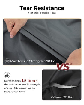 Loriano cover being easily placed on a sofa for quick protection