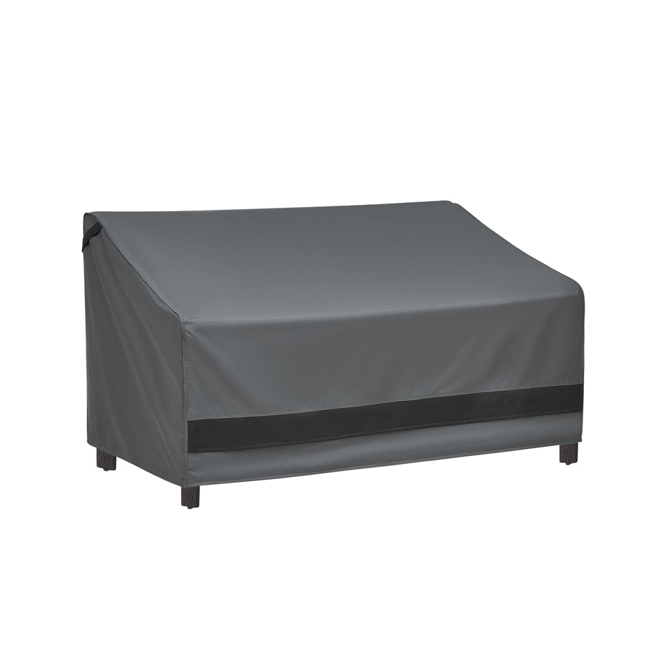Loriano 3-Seater Patio Cover in full shot protecting outdoor furniture from rain and sun