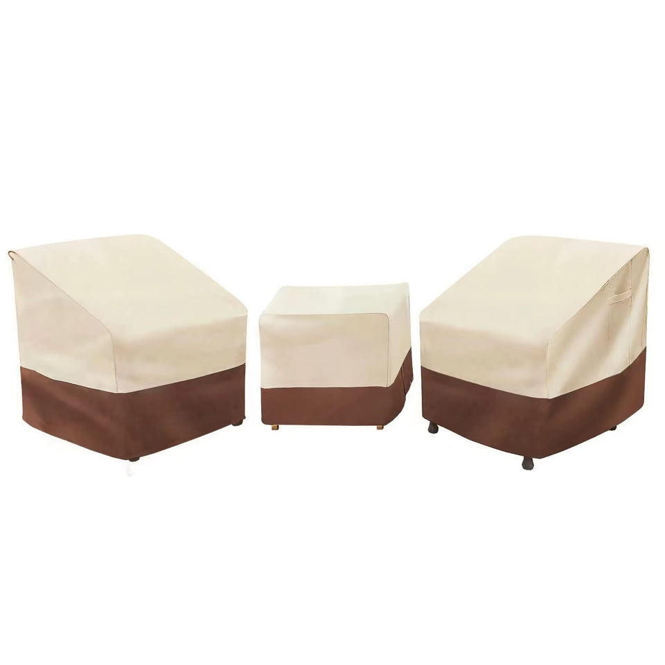 Loriano 3-piece patio furniture covers set protecting chairs and table