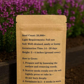Loseedsoo Wild Thyme Seeds in a garden bed for attractive borders.