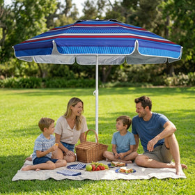 LOTTAFUN aerodynamic top vent reduces wind resistance on the umbrella.