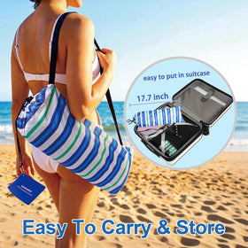 LottaFun sand anchor system stabilizes umbrella on sandy shores