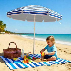 LottaFun stylish blue umbrella enhances outdoor spaces