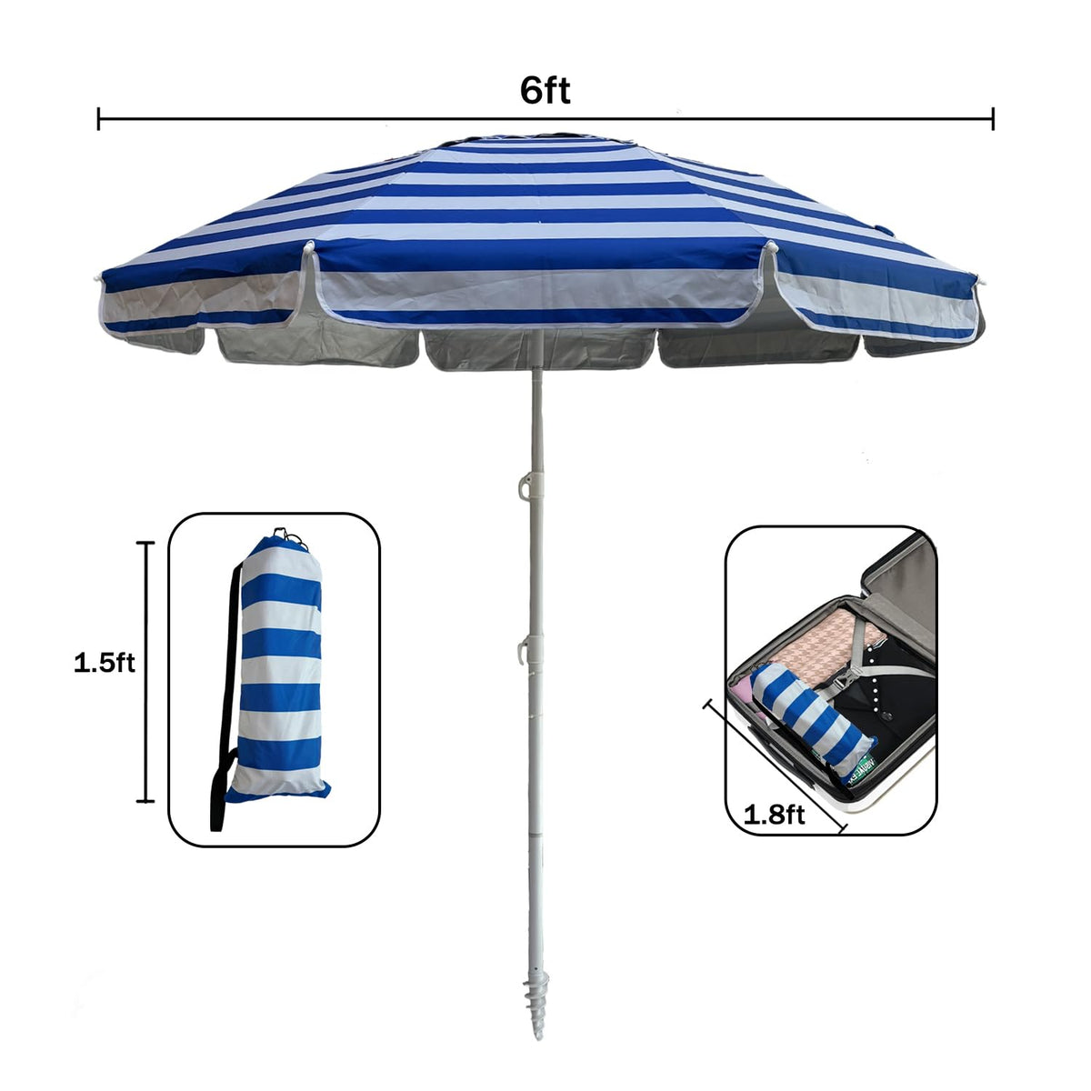 LOTTAFUN sand anchor toolkit secures shade on windy sand