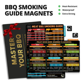 LOTTELI KITCHEN meat smoking guide magnet meat temp chart aids precise doneness reference