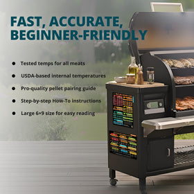 LOTTELI KITCHEN magnet with wood-pairings guides flavor ideas for pellet grills
