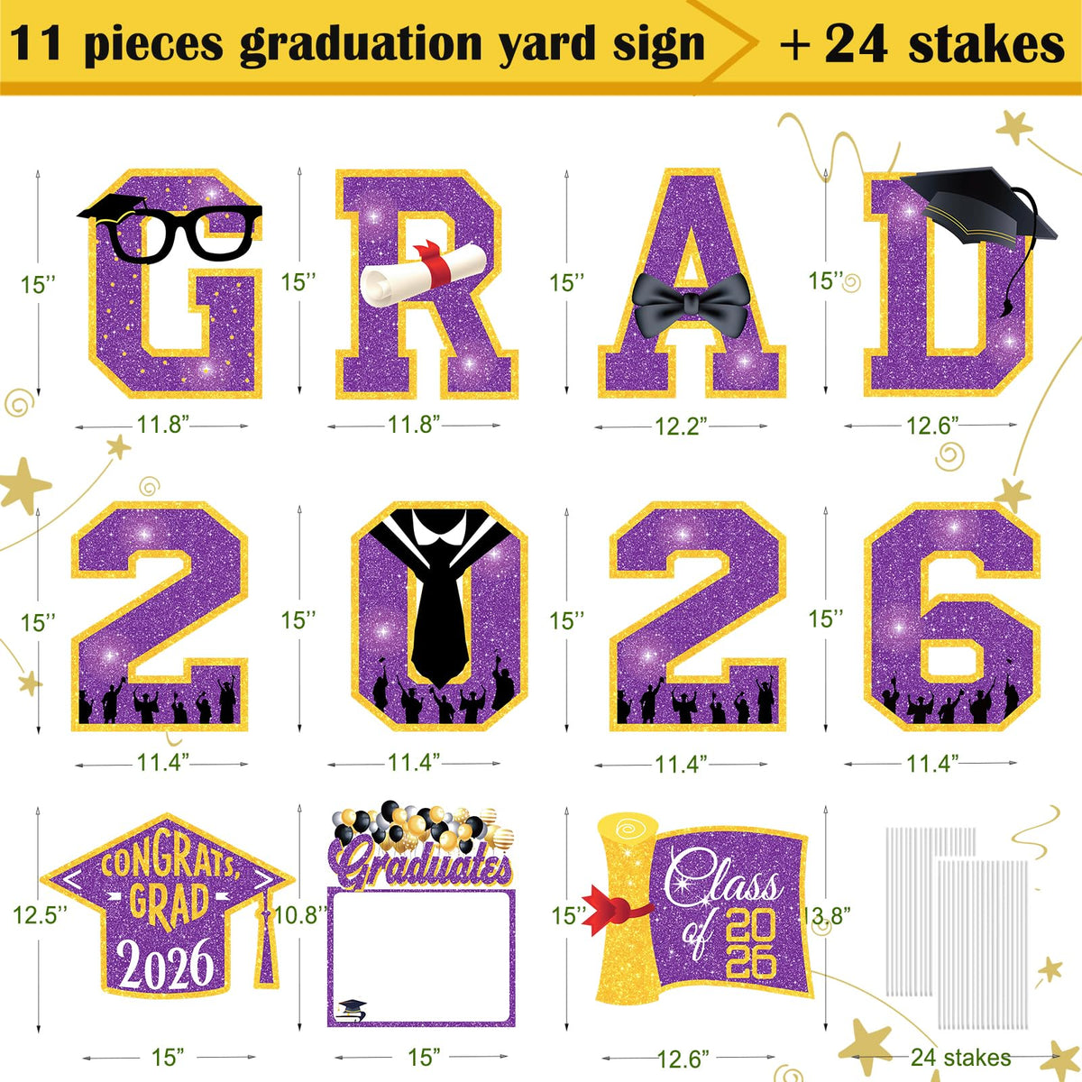 Lotus Hills 11-piece grad decor collection offers versatile yard decoration options