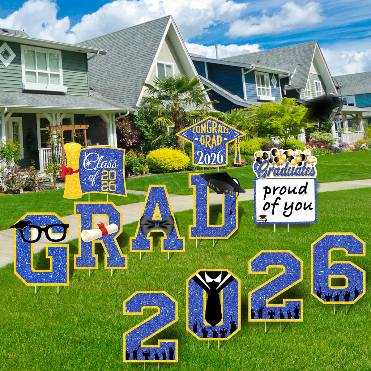 Lotus Hills Grad 2026 stakes enable quick, tool-free installation along walkways.