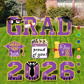 Lotus Hills 15-inch grad sign for lawn, visible from the street to celebrate Class of 2026