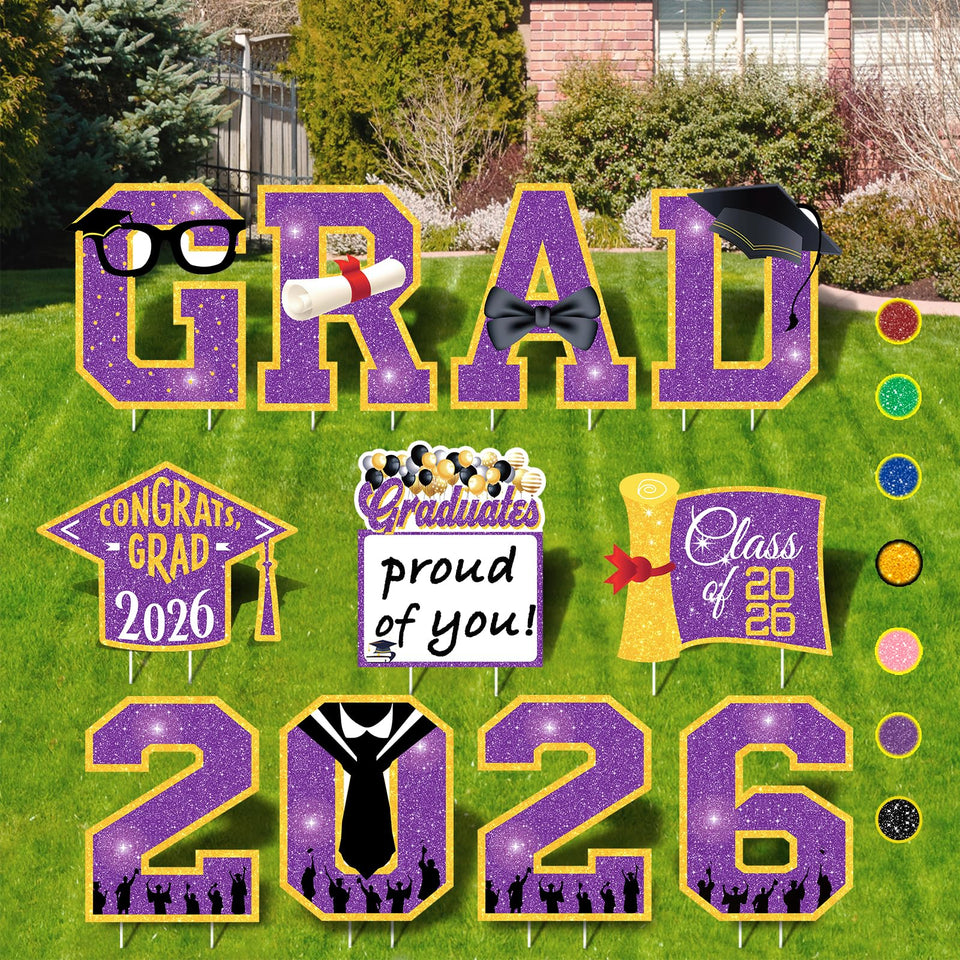 Lotus Hills 15-inch grad sign for lawn, visible from the street to celebrate Class of 2026