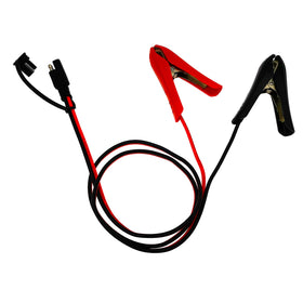 LOTUS POWER SAE cable with red clamp showing positive connection for safe charging