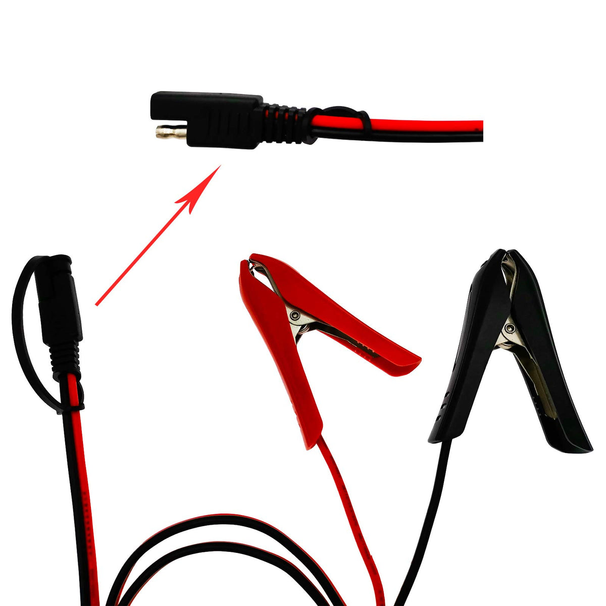 Weatherproof cap on LOTUS POWER SAE connector protects from dust and moisture