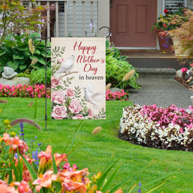 Louise Maelys double-sided floral flag ensures visibility from all angles.