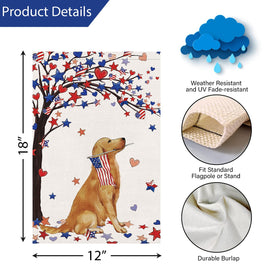 Louise Maelys 12x18 flag ideal for porches, lawns, or decks.