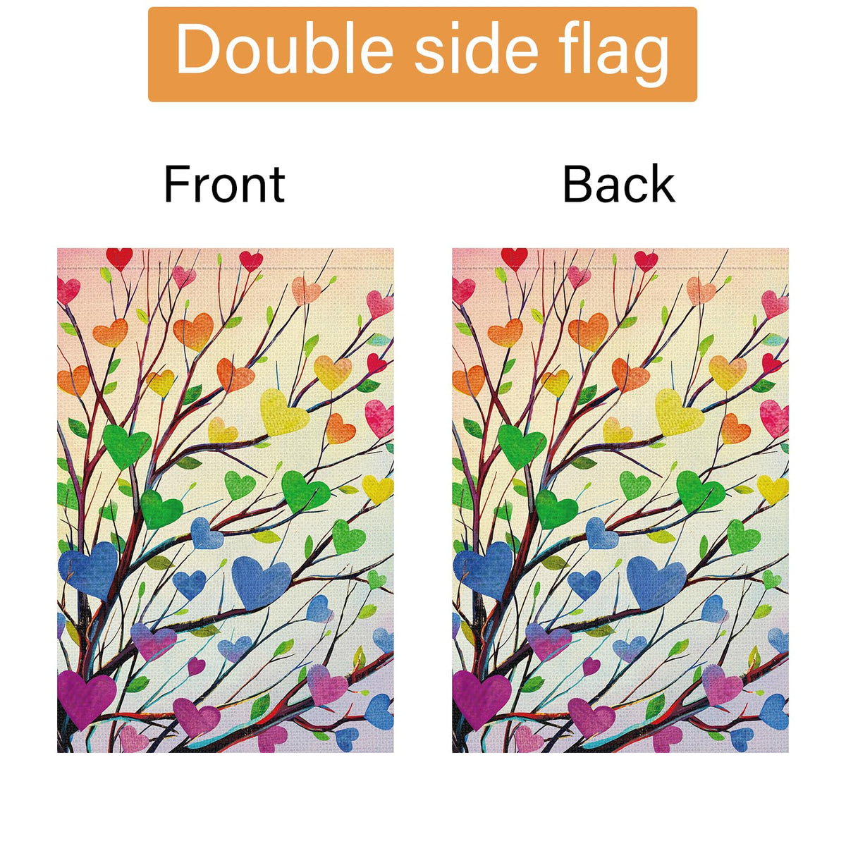 Louise Maelys outdoor Pride flag enhances yard decor