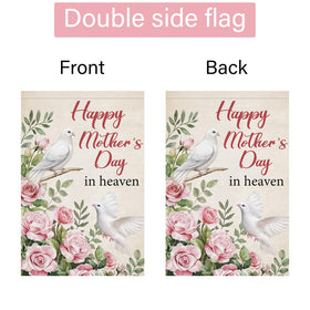 Louise Maelys vibrant floral flag brightens outdoor spaces.