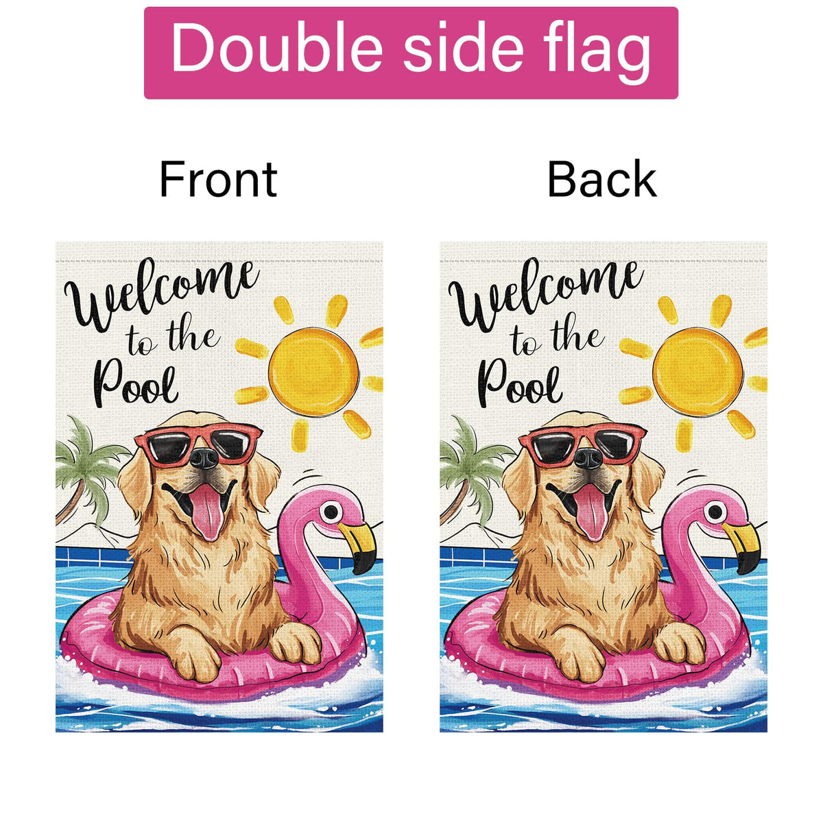 Louise Maelys flag shown on porch for easy yard decoration