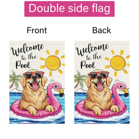 Louise Maelys flag shown on porch for easy yard decoration