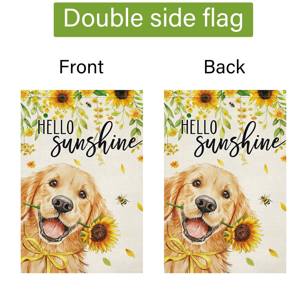 Louise Maelys welcome sunshine yard flag ideal for front yards and gardens