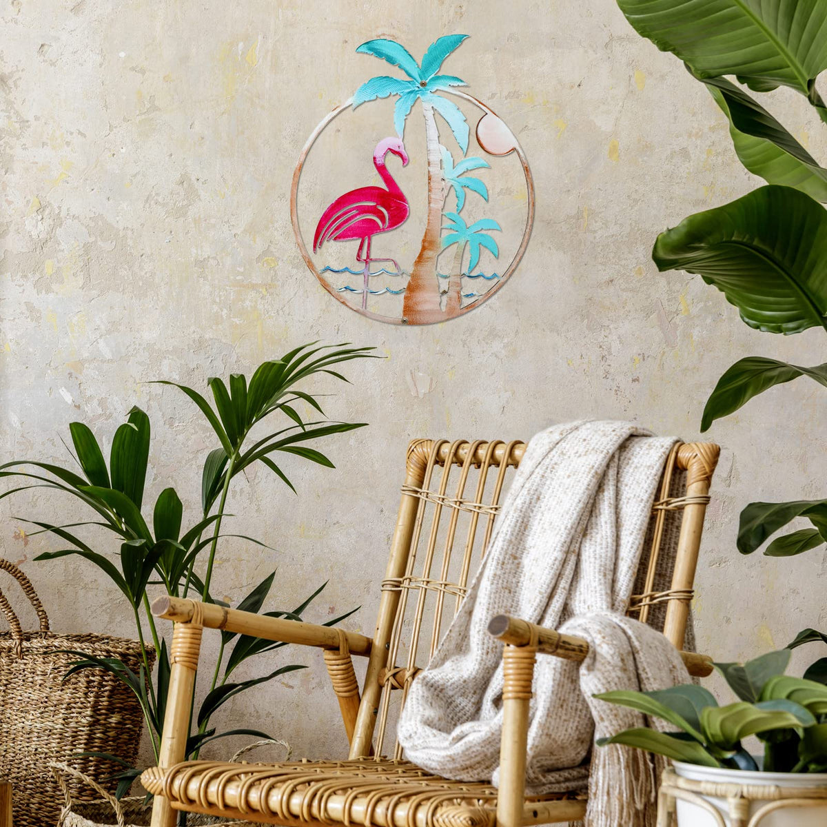 Lounsweer flamingo yard decor durable for garden or patio display