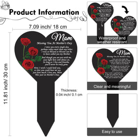 Lounsweer grave marker stake roses, elegant outdoor memorial for loved ones.