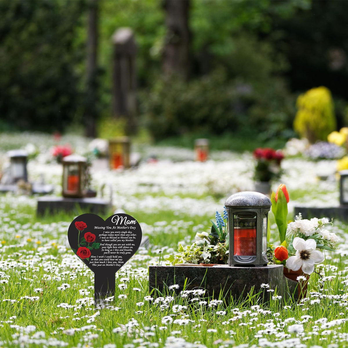 Lounsweer memorial garden stake 30cm, easy ground insertion.
