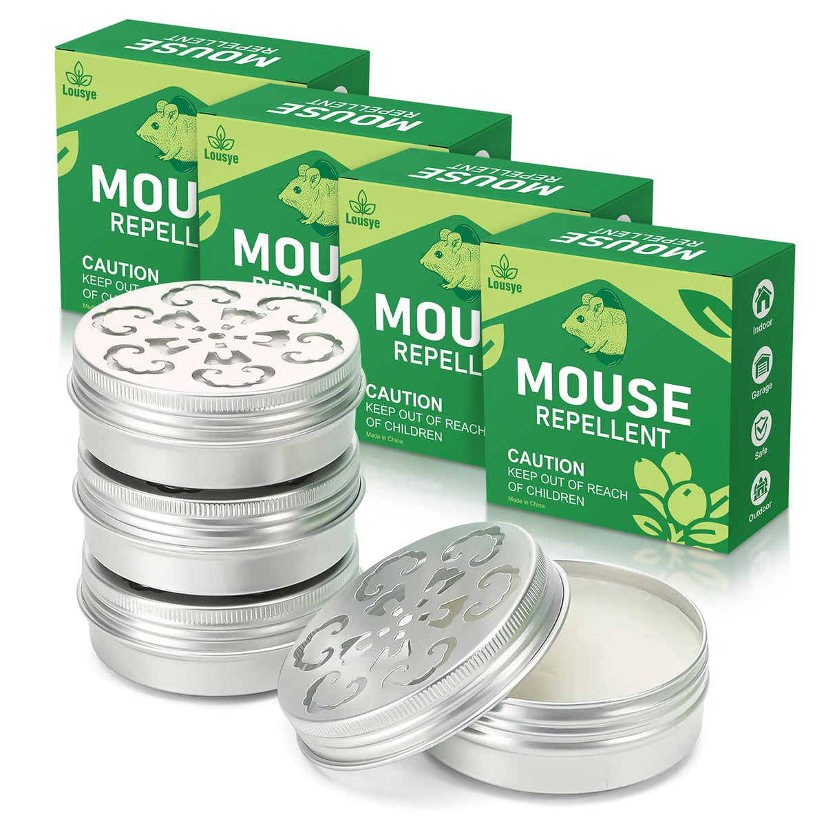 Lousye rodent repellent for car engines 4-pack deters pests from vehicles