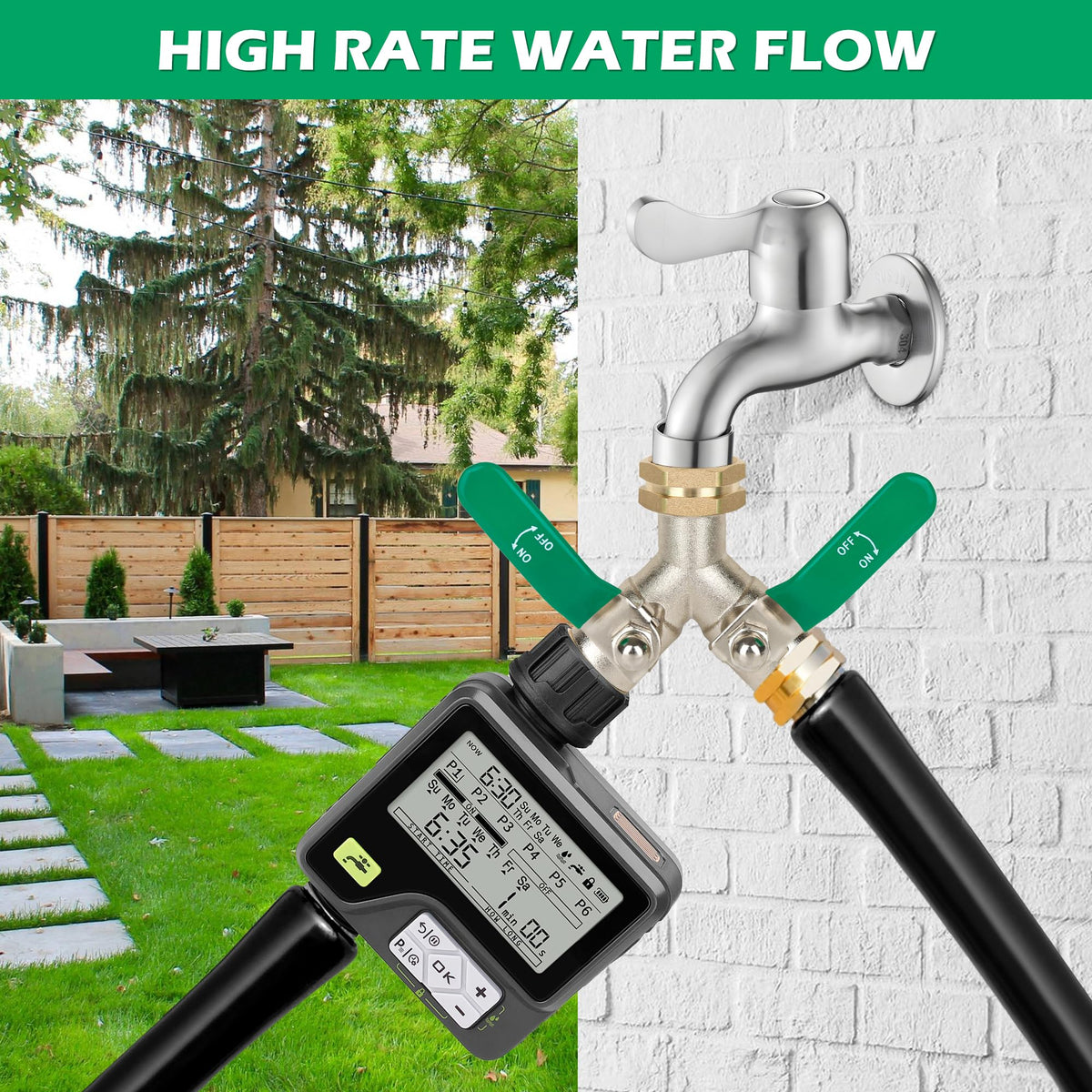 Love is War dual-outlet connector suits garden tasks from cleaning to irrigation