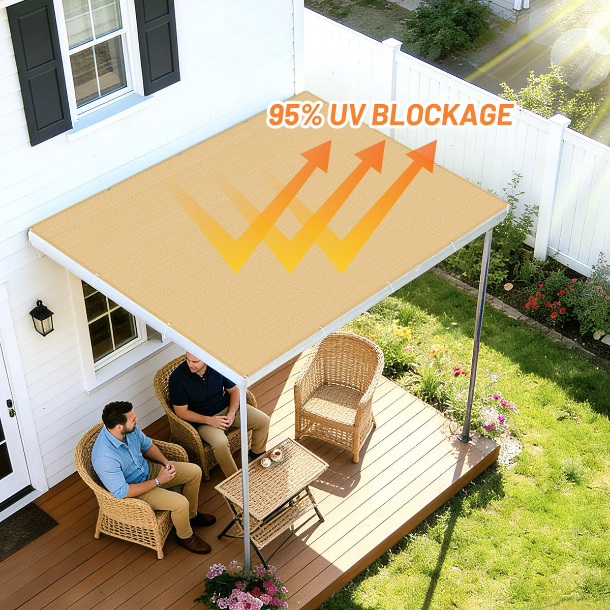 Love Story reinforced edges provide lasting outdoor performance.