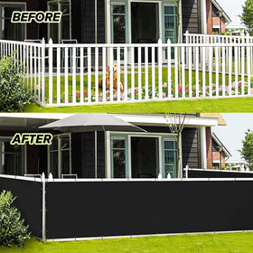 LOVE STORY fence screen with aluminum grommets for durable, easy railing installation.