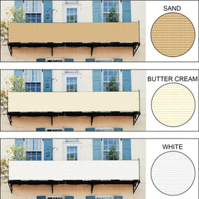 LOVE STORY HDPE fabric close-up highlights durable, UV-protected privacy screen.
