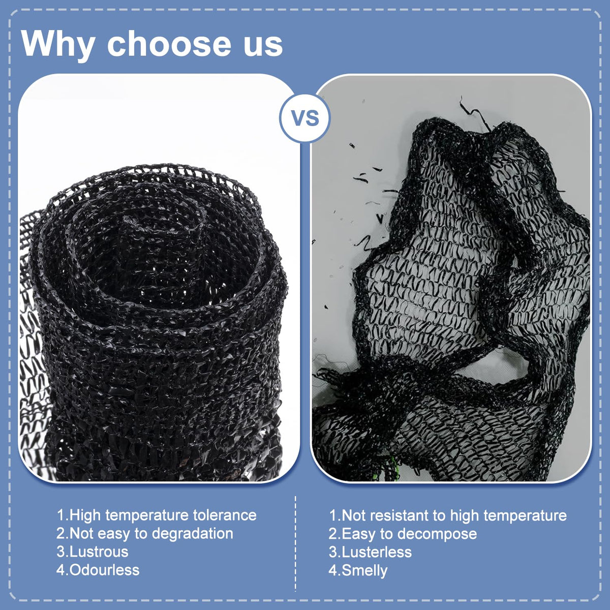 LOVE STORY breathable-knit shade cloth highlights air flow through mesh.
